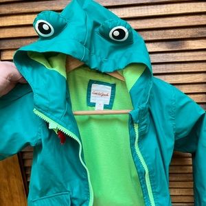 Cat + Jack Toddler Frog Green Raincoat Size 2T